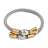 Ion Plating(IP) 304 Stainless Steel Bangles for Women STAS-M023-13PG-2