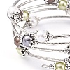 Five Loops Fashion Wrap Bracelets BJEW-JB05512-01-3