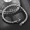 304 Stainless Steel Rope Chain Bracelets for Men Women BJEW-Q038-04P-3