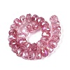 Electroplate Transparent Crackle Glass Beads Strands EGLA-Q135-01A-B09-2