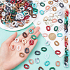 WADORN 400Pcs 10 Colors Acrylic Linking Rings OACR-WR0001-01-4