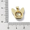 Brass Micro Pave Clear Cubic Zirconia Pendants KK-A221-02D-G-3