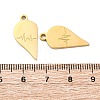 304 Stainless Steel Split Pendants STAS-H235-03D-G-2