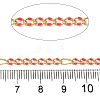 Handmade Brass Enamel Oval Link Chains CHC-L053-08G-09-2