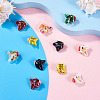 14Pcs 7 Colors Handmade Lampwork Beads LAMP-TA0002-43-5