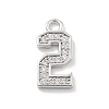 Brass Micro Pave Clear Cubic Zirconia Pendants LS-ZIRC-I067-02C-1