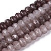 Imitation Jade Crackle Glass Beads Strands GLAA-N068-01A-A07-1
