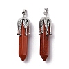 Natural Red Jasper Big Pointed Pendants G-E059-03AS-07-2