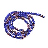 Electroplate Glass Beads Stradns EGLA-H114-02B-12-4