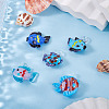 5Pcs 5 Colors Handmade Lampwork Pendants LAMP-TA0002-67B-5