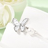 Adjustable Brass Micro Pave Cubic Zirconia Enamel Finger Rings CU-CBABA66-07B-P-3
