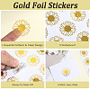 20 Sheets 5 Styles Gold Foil Self-adhesive Stickers DIY-CP0010-86-5