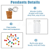 30Pcs Glass Bottle with Glass Seed Beads European Dangle Charms PALLOY-FI0001-02-4