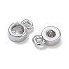 Brass Micro Pave Clear Cubic Zirconia Charms CU-CBA91C0-05P-2