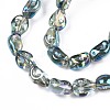 Electroplate Transparent Glass Beads Strands EGLA-N006-028-A02-3