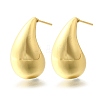 Rack Plating Brass Twist Teardrop Stud Earrings for Women EJEW-K247-02G-3