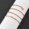 Brass Rolo Chains Necklaces for Women NJEW-D302-22RG-1