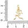 Brass Micro Pave Clear Cubic Zirconia Pendants KK-F938-13G-3