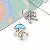 Jellyfish Platinum Alloy Pendants PW-WGE540B-01-1