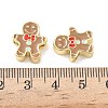 Christmas Brass Enamel Beads KK-I474-G03-3