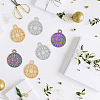 18Pcs 3 Colors 304 Stainless Steel Pendants STAS-DC0013-14-7