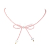 Glass Seed Pendant Necklaces for Women NJEW-MZ00031-05-1