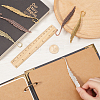 8Pcs 4 Style Feather Shape Tibetan Style Alloy Bookmarks Making AJEW-SC0002-56-3
