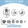 36Pcs 9 Styles Alloy European Beads MPDL-ME0001-09-2