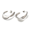 304 Stainless Steel Oval Stud Earrings for Women X-EJEW-S227-60P-2