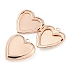 Rack Plating Heart Brass Locket Pendants KK-T071-11RG-3