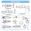 Alloy Alligator Hair Clips OHAR-HS0001-02-2