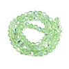 AB Color Plated Transparent Glass Beads Strands GLAA-G127-01-02K-3