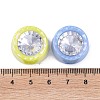 UV Plating Iridescent Acrylic with Rhinestone Beads X-OACR-B021-07-3