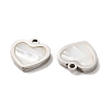 304 Stainless Steel Heart Charms STAS-A080-12P-3
