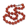 Natural Carnelian Beaded Necklaces NJEW-S405-16-3