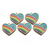 Alloy Enamel Pendants ENAM-T011-108C-NR-1