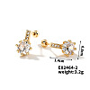 Exquisite Brass Cartilage Earrings with Zirconia IF4519-2-1