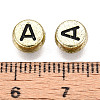 Plating Acrylic Horizontal Hole Letter Beads PACR-ZX018-06A-3