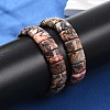 Natural Leopard Skin Jasper Beaded Stretch Bracelets for Women Men BJEW-M049-08B-3