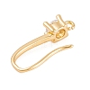 Rack Plating Brass Cubic Zirconia Earring Hooks KK-S374-05G-07-2