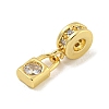 Brass Micro Pave Clear Cubic Zirconia Pendants KK-U007-02G-05-2