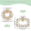 AHADERMAKER 4Pcs 2 Styles Rectangle & Flower Brass Rhinestone Shoe Decorations AJEW-GA0006-93-2