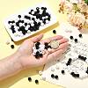 180Pcs 2 Colors Opaque Acrylic European Beads SACR-FS0001-54-4