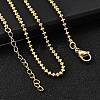 3MM Brass Rondelle Link Chain Necklaces NJEW-M108-12G-4