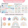 4 Sheet 4 Styles Waterproof Vinyl Wall Stickers DIY-WH0308-214-2