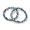 Natural Moss Agate Beads Stretch Bracelets BJEW-F380-03-1