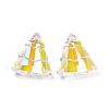 Glass Rhinestone Pendants RGLA-O002-A01-001SI-3