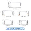 Aluminum Alloy Purse Frames Set DIY-WH0016-67-4