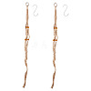 2Pcs Handmade Macrame Polyester with Wood Bead Plant Hanger AJEW-HS0001-47B-3