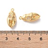 Brass Micro Pave Clear Cubic Zirconia Pendants KK-L221-004G-3